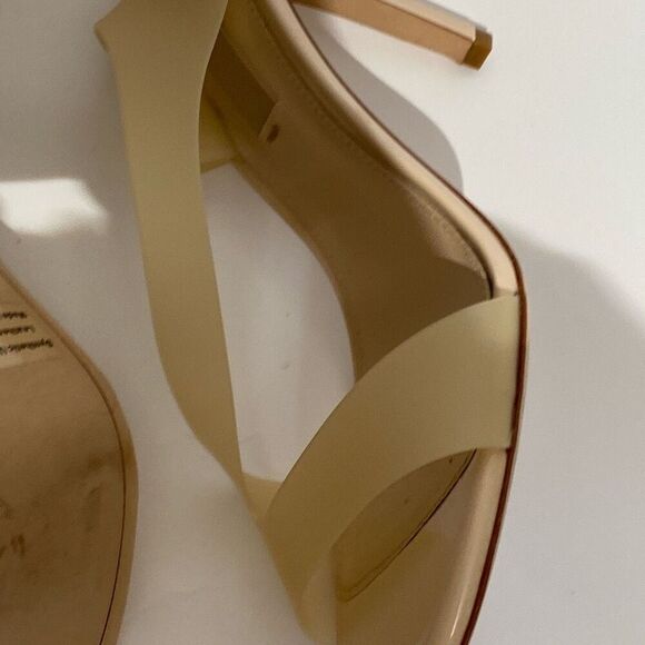 Deltan Women's Beige Synthetic Jelly Strap Stiletto Heels Size 10M - Picture 8 of 8